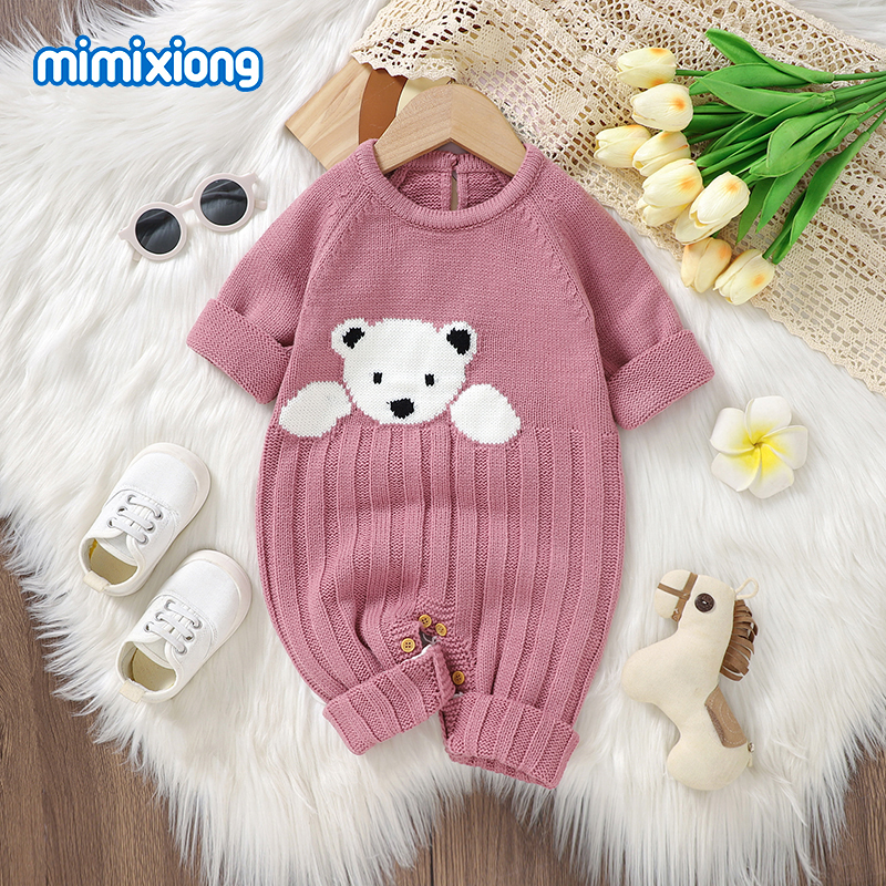ORANGLES Mimixiong New Arrival OEKO-TEX Knitted Baby Romper – Newborn & Toddler Hoodie Jumpsuit Clothes - high resolution display - Image 2 of 4 | perfect for office | California | Free Shipping ORANGLES