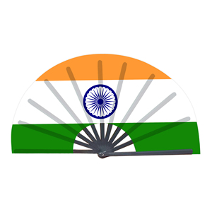 Abanicos Plegables de Bambú con la Bandera de la India al por Mayor, Abanico de Mano para Carnaval, Boda, Festival, Fiesta, Agencia de Viajes - Product Image 1