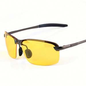 Gafas de Sol Polarizadas para Hombre con Logotipo Personalizado, Gafas de Visión Nocturna con Lentes Amarillas Antideslumbrantes para Conducir de Noche - Product Image 4