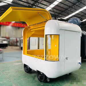 Chariot alimentaire d'extérieur léger avec grande fenêtre de service ouverte pour la vente de nourriture dans les parcs et les lieux touristiques - Product Image 6
