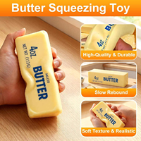 Bestseller Super Soft PU Slow-Rebound Butter Stick Butter Strip Bagged Squeeze Stress-Relief Toy Squishi Slow