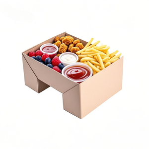 Regalo cartonHoliday Party Venta al por mayor Paper Color Flip Box Chocolate Favorite Grazing Catering Packaging Platter Box - Product Image 3
