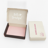 Boîte d'expédition en carton ondulé personnalisée, impression CMYK, ondulation BE, fermeture automatique, pour produits de beauté