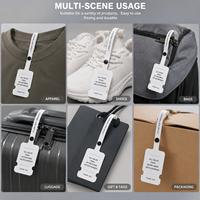 Étiquettes de sécurité écologiques jetables en papier avec fermeture à glissière, anti-effraction, pour politique de retour des boutiques en ligne de vêtements et de chaussures