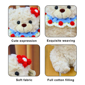 ตุ๊กตาหมีน่ารักพร้อมดอกไม้ ขายส่ง ตุ๊กตาหมีกุหลาบพร้อมผ้าพันคอ ของขวัญที่ระลึกสำหรับโอกาสพิเศษ - Product Image 5