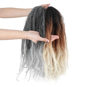 Tresses Marley pour cheveux synthétiques afro crépus de 18 pouces, vente en gros - Product Image 2