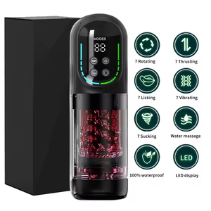 Masturbateur masculin automatique rotatif et vibrant, avec fonctions de léchage, de stimulation et de succion, 100% étanche, jouet sexuel pour adultes - Product Image 1