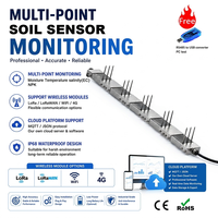 Sensor de Humedad, Temperatura y EC del Suelo 3 en 1 RS485 Modbus LORA LORAWAN GPRS 4G WIFI de Cinco Capas 5cm 15cm 25cm 35cm 45cm