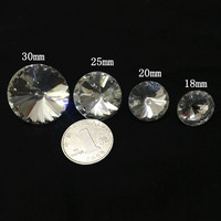 18/20/25/30MM Kancing Kaca Kristal untuk Jahit Sofa DIY Berlian Pelapis Kepala Tempat Tidur Kancing Sofa Aksesoris Dekorasi Rumah