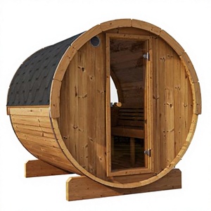 <span class=keywords><strong>Sauna</strong></span> en bois massif de luxe pour l'extérieur, moderne, 6 personnes, en épicéa de pruche, avec vapeur humide électrique 6KW, salle de <span class=keywords><strong>douche</strong></span> combinée <span class=keywords><strong>hammam</strong></span> - Product Image 1