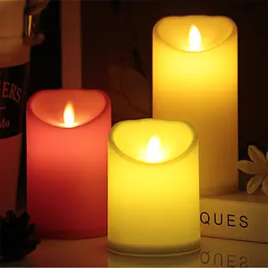 无焰圣诞Led蜡烛亚马逊热卖塑料Led蜡烛5厘米 * 8.5厘米家居装饰蜡烛Velas LED Bougie