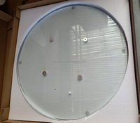 Table à manger ronde en verre transparent de 1 m Table à manger ronde de luxe Tables centrales modernes pour salle à manger