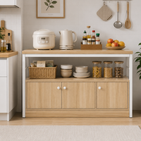 Meuble de rangement de cuisine autoportant avec plan de travail, îlot de cuisine moderne pour l'organisation de la maison