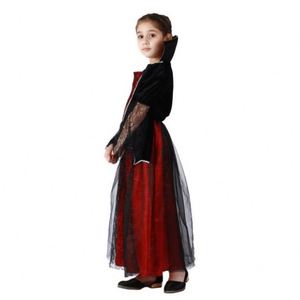 Décorations d'Halloween, costumes pour filles, robe de princesse vampire, vêtements de fantôme pour filles, cape de vampire, costumes pour enfants, robes de cosplay - Product Image 3