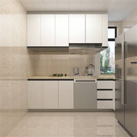 Top Vente Personnalisé Approvisionnement D'usine Moderne Industrie Style En Aluminium Armoires De Cuisine Placard Avec Mobilier Complet pour Villa