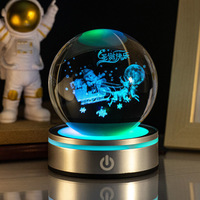 Lampe de nuit boule de cristal 3D dégradé de couleur personnalisé en gros Honor of Crystal