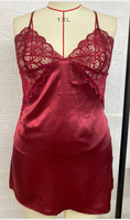 Ensemble de Nuit 2 Pièces pour Femmes 2026 : Nuisette à Bretelles en Dentelle Grande Taille et Soutien-Gorge Triangle Uni – Vente en Gros