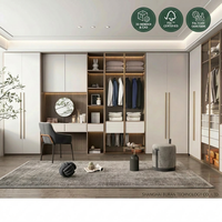 Armoire de chambre moderne sur mesure, dressing modulaire, rangement OEM, portes en MDF, montage facile, autoportante, pour hôtels et villas