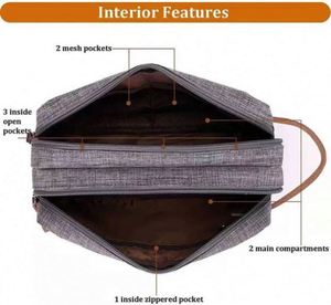 Multifunctional Large Capacity Men's <b>Toiletry</b> Bag Travel Waterproof Nylon Cosmetic <b>Storage</b> Bag Makeup Pouch - Product Image 6