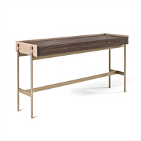 Bureau d'écriture moderne italien de luxe léger avec plateau en pierre, facile à assembler, pour bureau à domicile ou petit appartement