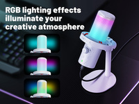 Microphone de jeu USB professionnel CMTECK XM560 OEM ODM, microphone à condensateur cardioïde, lumières LED RVB, micro pour jeux et enregistrement