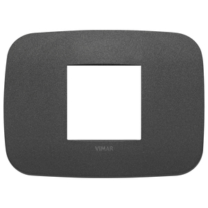Vimar Round 2M Central Plate Matt Graphite 12.75x9.5cm Wall <b>Switch</b> Cover - Product Image 1