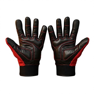 Gants de sécurité en cuir Barco, épaisseur 16 oz, longueur 28 cm, poignet élastique, bouts des doigts antidérapants, sans latex, usage général, noir - Product Image 5