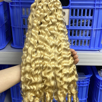 Extensions de cheveux humains au crochet en plumes non traitées, invisibles, style bohème, pré-bouclées, blondes, bouclées, torsadées, du fabricant