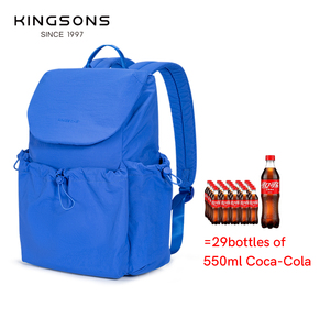 Zaino da <span class=keywords><strong>Donna</strong></span> Ultraleggero Personalizzato in Nylon Impermeabile <span class=keywords><strong>Blu</strong></span> Vibrante con Coulisse, Portatile per College - Product Image 3