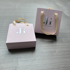 Customized Luxury Pink Jewelry <b>Box</b> <b>Earring</b> Necklace Ring Packaging Cardboard <b>Box</b> Paper Boxes with Your Own Logo - Product Image 5