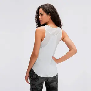 Fabriek Comfortabele Basic Vest Mouwloze Logo Groothandel Fitness Workout Gym Sportkleding Oem Sport Yoga Vrouwen Tank Top