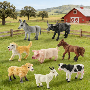 Juguetes de simulación de animales sólidos transfronterizos yxs: León, tigre, elefante, vaca, búfalo, cabra, cerda, rinoceronte - Product Image 2
