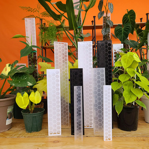 White Black Transparent Plastic Honeycomb Shape Water Moss Pole For Climbing Indoor Potted Plants Support Column