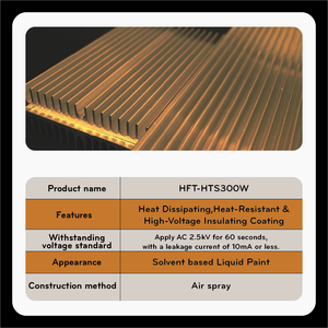 Revêtement de dissipation thermique pour composants de production d'électricité-Protection des appareils haute température à 300 degrés Celsius avec pulvérisation d'air - Product Image 4