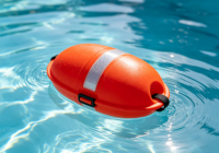 Bouée de natation gonflable en PVC souple haute visibilité, étanche, écologique, pour eaux ouvertes, avec bandes réfléchissantes pour la natation nocturne