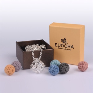 925 China de plata regalo de madre luminosa difusor de aromaterapia bola gargantilla de latón collar de la joyería - Product Image 5