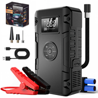 SHARMEAL OEM&ODM Démarreur de Voiture Portable 12V 2000A 6000mAh avec Pompe à Air et Cric, Batterie Externe et Booster de Démarrage