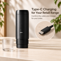 Machine à expresso portable rechargeable USB-C, cafetière électrique de voyage pour café moulu et petites capsules, logo personnalisé OEM