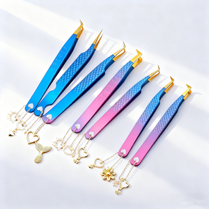 แหนบปลายแหลมสำหรับต่อขนตาแบบเส้นใยสีดำ ความแม่นยำสูง ขายส่ง ผลิตจากสแตนเลส 410  รับสกรีนโลโก้ฟรี - Product Image 6