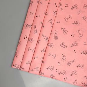 Customized Pink Craft Paper Wrapping Tissue for Clothes & Gifts Coated Pulp Material With Brand Logo Printing for Packing