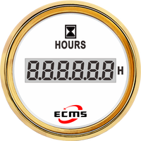 Tachometer Digital Elektrik Mekanik Multifungsi 52mm Baru, Penghitung Jam Kerja, Pengukur, Tahan Air IP67 9-32V untuk Kapal
