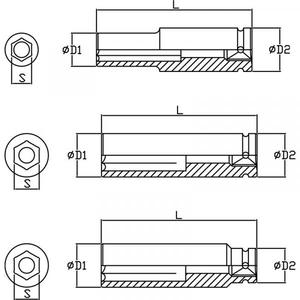 FERVI - BI4E2L024 Douille à chocs hexagonale profonde 3/4 ''-DOUILLES À IMPACT EAN 8012667272494 ET ACCESSOIRES - Product Image 2