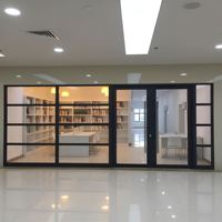 Sistema de Pared Divisoria Modular de Aluminio 4 en 1 de 108 mm, Resistente a Impactos, con Vidrio Simple, para Hospitales y Centros Comerciales Contemporáneos