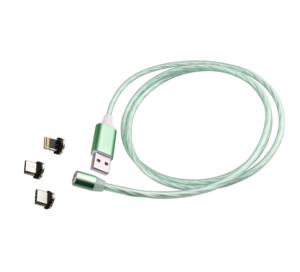 <span class=keywords><strong>Cable</strong></span> USB 3 en 1 con Luz LED Fluorescente para iPhone 17 16 15 14 13 <span class=keywords><strong>Samsung</strong></span>, <span class=keywords><strong>Cable</strong></span> de Carga con Puerto USB Múltiple y USB C - Product Image 5