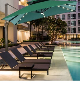 Parasol de terrasse rétractable à bras articulé, grand format, en aluminium, résistant au vent, durable, idéal pour les hôtels et restaurants – Meilleur prix - Product Image 5