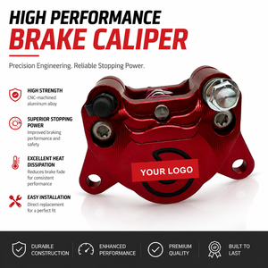 Étrier <span class=keywords><strong>de</strong></span> <span class=keywords><strong>frein</strong></span> arrière à double piston OEM/ODM personnalisé CNC, espacement <span class=keywords><strong>de</strong></span> montage 84 mm, P2.34, pour Vespa Ducati Yamaha Honda - Product Image 1