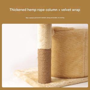 Perabotan Berkualitas Tinggi Pohon Kucing Modern dari Kayu dengan Rumah Hewan Peliharaan untuk Kucing Kecil - Product Image 2