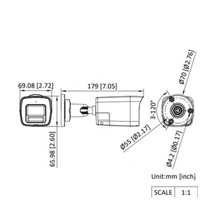 DS-2CE16K0T-LTS 3K 2 Way Audio Fixed Lens <b>Mini</b> Waterproof Smart Light TVI <b>Camera</b>(No Logo Version) - Product Image 5