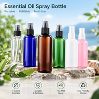 Flacon pulvérisateur rond en PET pour brume visage vide, cosmétique et soin de la peau, 30ml 50ml 100ml 200ml