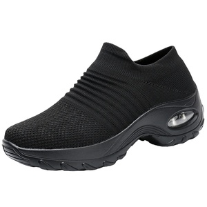 2026 LA SeeMore Mocassins compensés matelassés pour femme, à enfiler, antidérapants, avec soutien de la voûte plantaire, en tissu de coton, pour le travail estival - Product Image 1